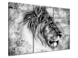 Abstraktný obraz Hlava leva