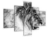 Abstraktný obraz Hlava leva