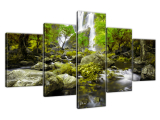 Moderný obraz Vodopád v zelenej