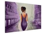 Obraz Prechádzka v Paríži vo fialovej
