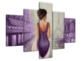 Obraz Prechádzka v Paríži vo fialovej