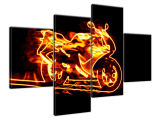 Obraz na plátne Ohnivá motorka