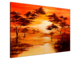 Krásny ručne maľovaný obraz Oranžéria