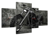 Dizajnové nástenné hodiny Motocykel