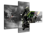 Nástenný obraz s hodinami Monsterbike