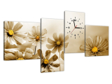 Obraz na stenu s hodinami Medové kvety