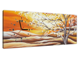 Luxusný obraz s hodinami Kvitnúci strom