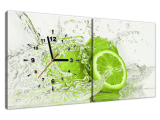 Obraz s hodinami Limetka vo vode