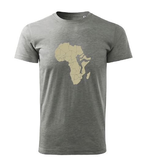 Unisex tričko - sivé tričko Afrika