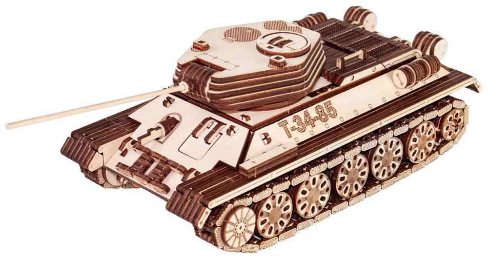 Drevené Puzzle 3D Tank T-34-85
