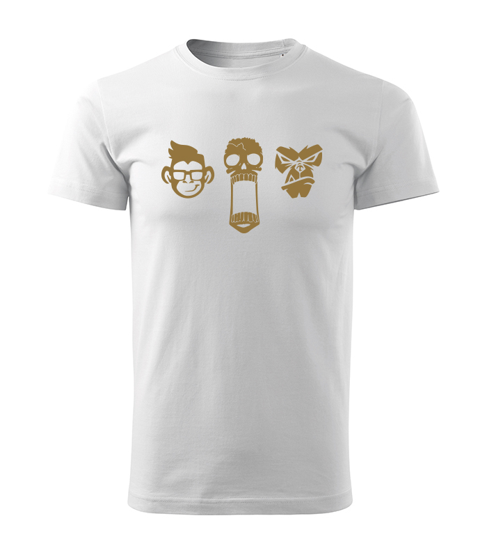 Unisex tričko - biele tričko s opicou 
