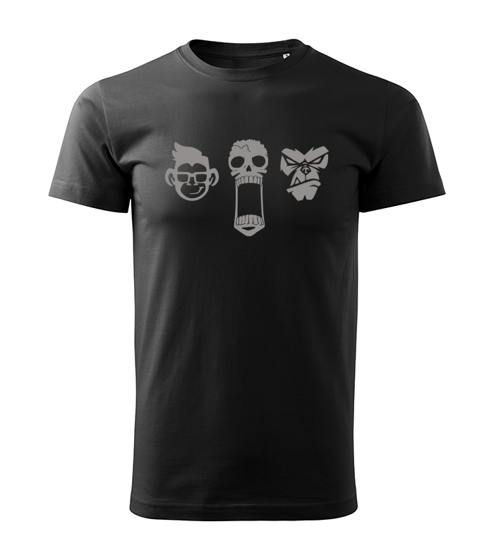 Unisex tričko - čierne tričko s opicou 