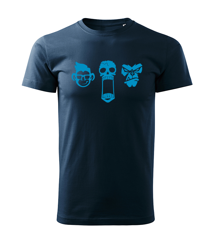Unisex tričko - tmavomodré tričko s opicou 