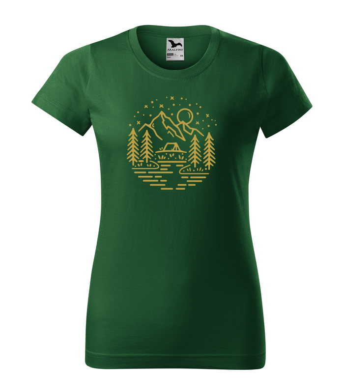 Dámske tričko - zelené tričko s potlačou Nature Art