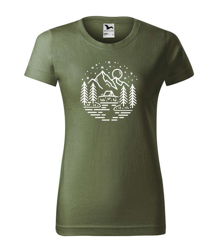 Dámske tričko - tričko s potlačou Nature Art - khaki