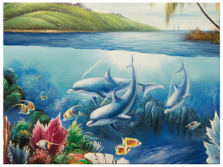Obraz do detskej izby Sympatické delfíny