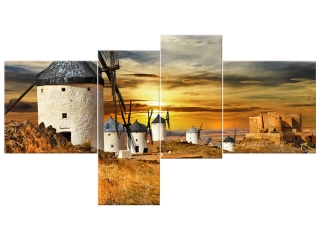 Obraz Veterné mlyny v Španielsku