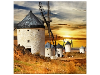 Obraz Veterné mlyny v Španielsku