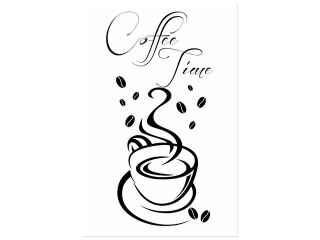 Obraz na plátne s nápisom Coffee time