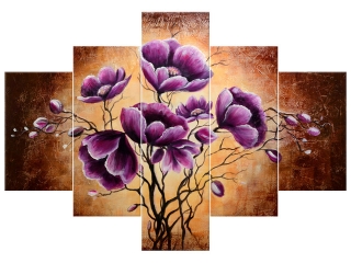 Obraz maľovaný na plátne Krásne fialky