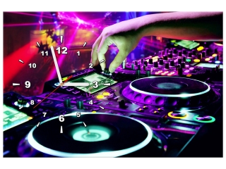 Obraz s hodinami DJ sequence celoročný set