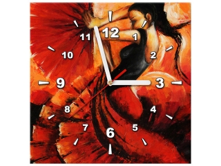 Moderný obraz s hodinami Španielske bolero