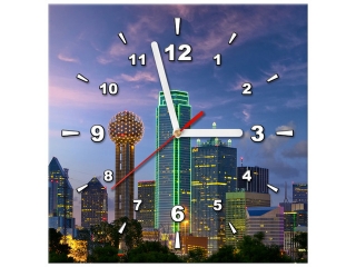 Obraz mesta s hodinami Dallas City
