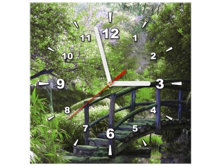 Obraz s hodinami Japonská záhrada
