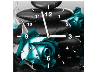 Obraz na plátne s hodinami Roses and spa