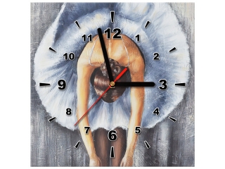 Obraz na plátne s hodinami Modrá baletka