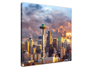 Obraz Mesto Seattle pri západe slnka