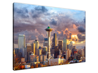 Obraz Mesto Seattle pri západe slnka