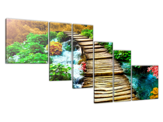 Luxusný obraz na stenu Most nad vodopádom