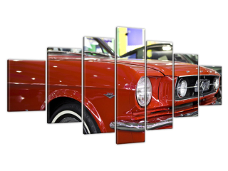 Obraz na plátne Červený Mustang