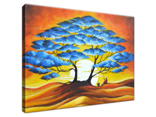 Luxusný obraz na plátne Oddych pod krásny stromom