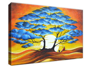Luxusný obraz na plátne Oddych pod krásny stromom