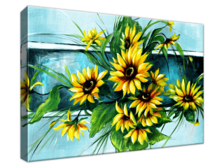 Moderný obraz na stenu Tyrkysové slnečnice