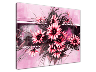 Štýlový obraz na plátne Ružové slnečnice