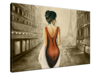 Prechádzka v Paríži v sépii - Obraz na stenu