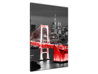 Tokijský dúhový most v červenej farbe - Obraz na stenu