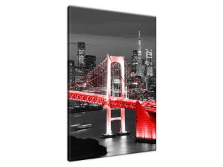 Tokijský dúhový most v červenej farbe - Obraz na stenu