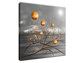 Oranžové gule v noci - Moderné obrazy