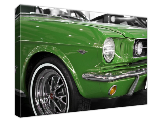 Obraz na plátne Zelený Ford Mustang