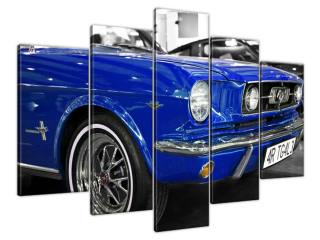 Obraz na plátne Modrý Mustang