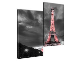 Obraz na stenu Červená Eiffelova veža