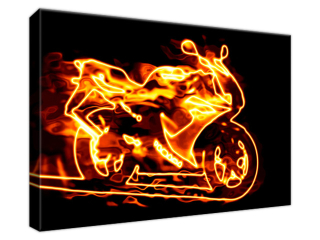 Obraz na plátne Ohnivá motorka