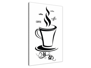 Obraz s nápisom Šálka kávy s kvetom