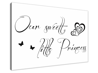 Obraz na stenu s nápisom Our sweet little Princess