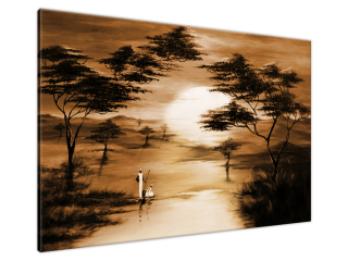 Ručne maľovaný obraz na plátne Krásna Afrika