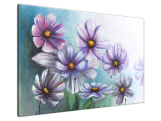 Veselé kvety Ručne maľovaný obraz na plátne